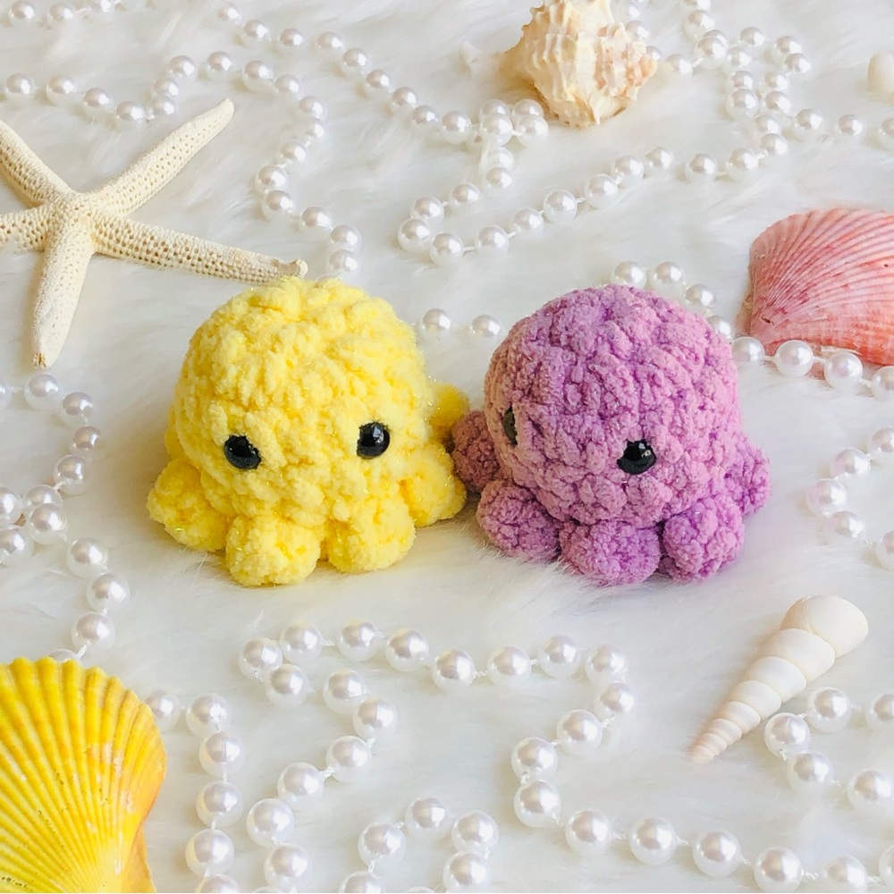 Handmade Crochet Octopus Buddies 2 pc